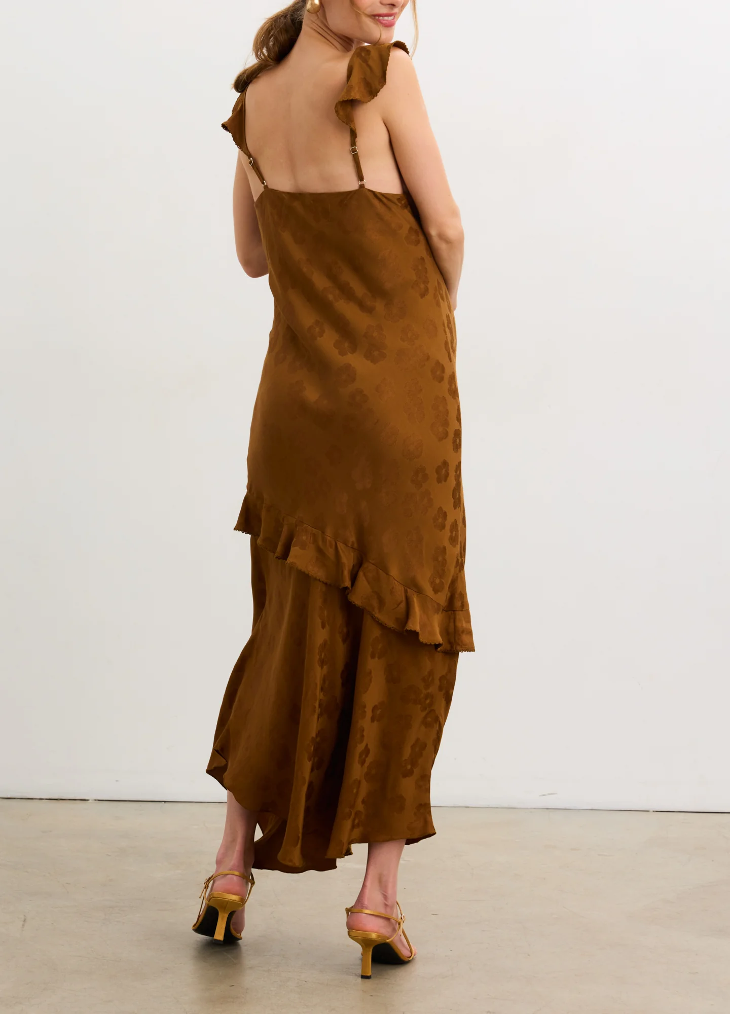 The Amelia Jacquard Bias Slip Dress - Image 5