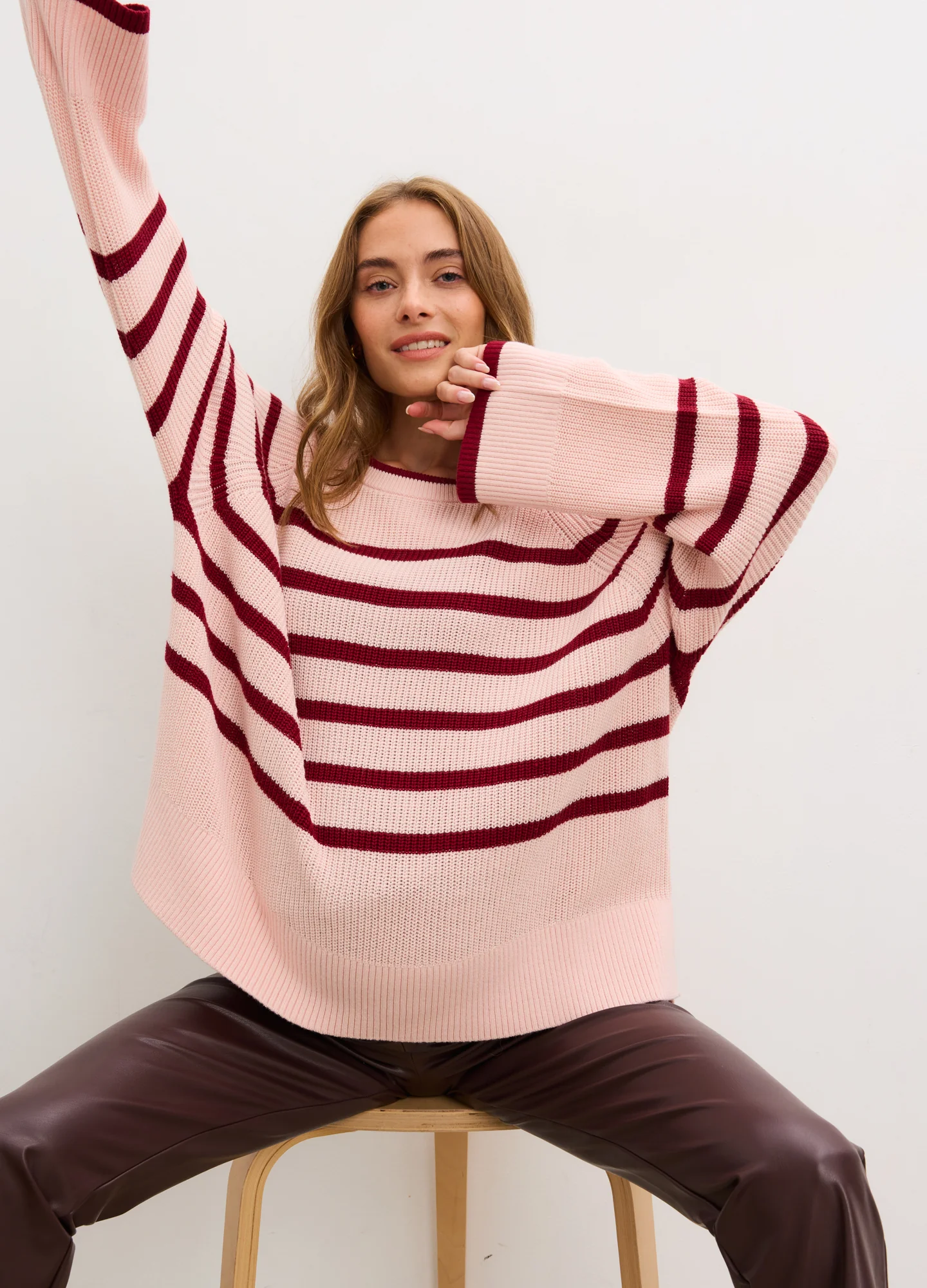 The Carly Striped Shaker Pullover - Image 5