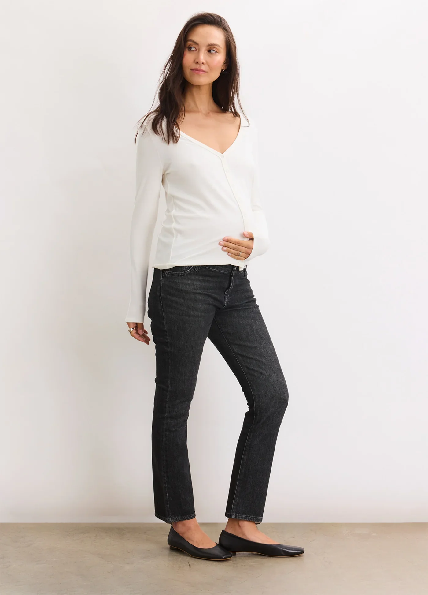 The Crop Maternity Jean - Image 2