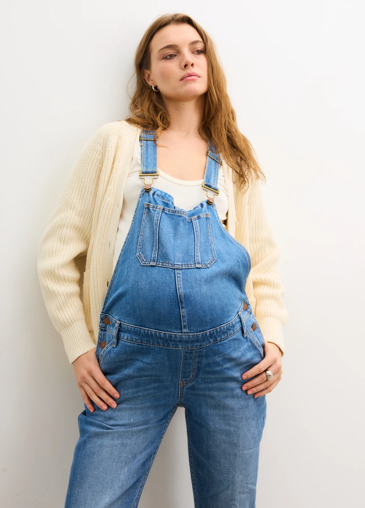 The Denim Maternity Overall - Image 4