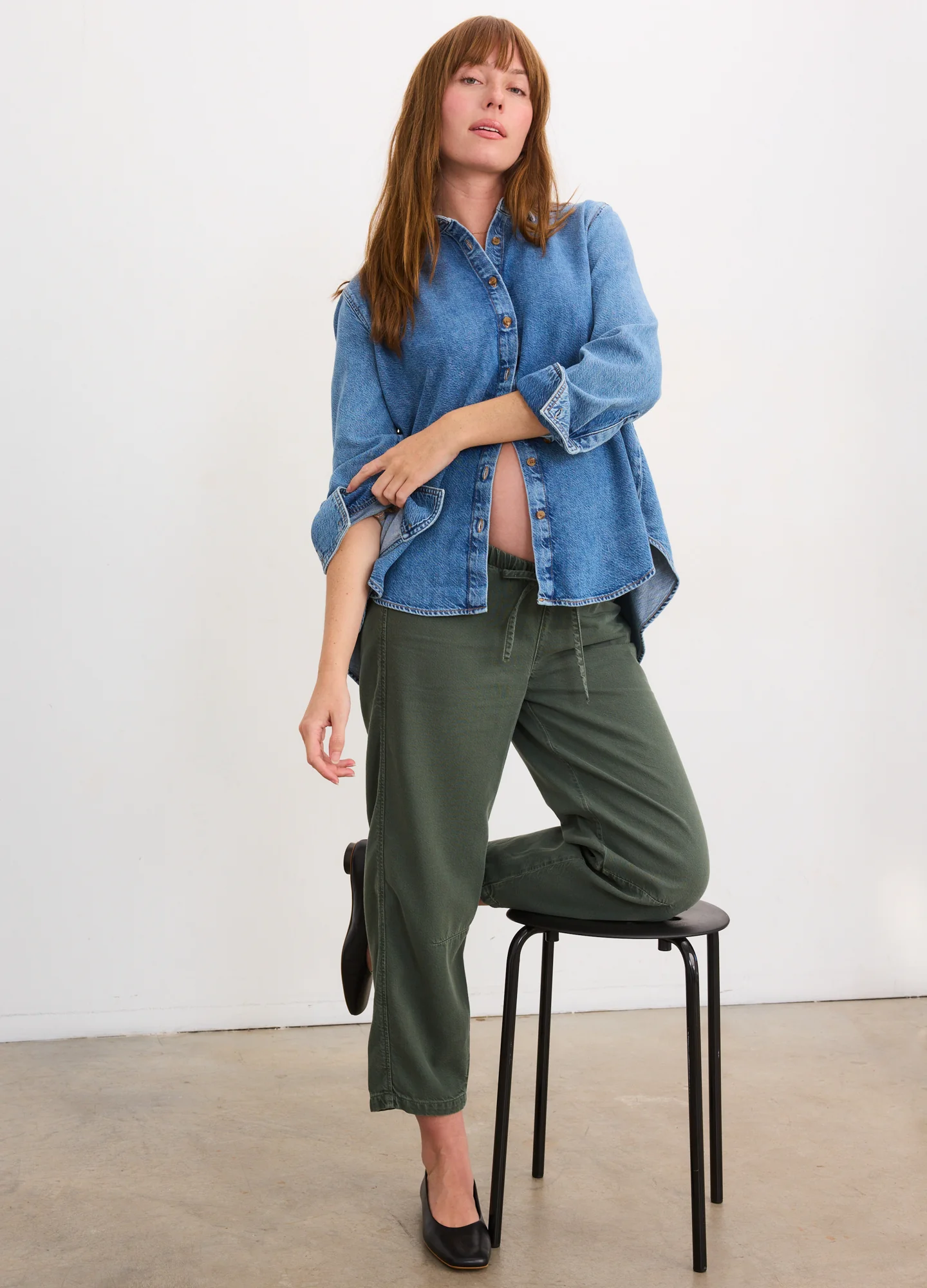 The Drapey Denim Boyfriend Shirt - Image 2