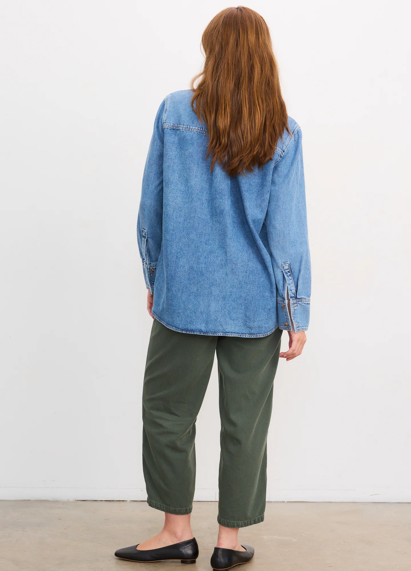 The Drapey Denim Boyfriend Shirt - Image 4