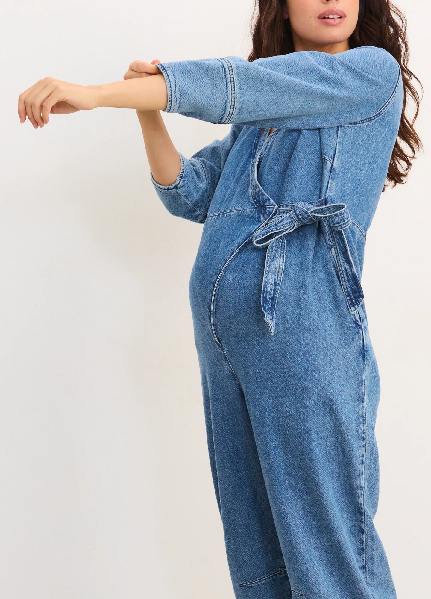 The Drapey Denim Easy-Nurse Jumpsuit - Image 5