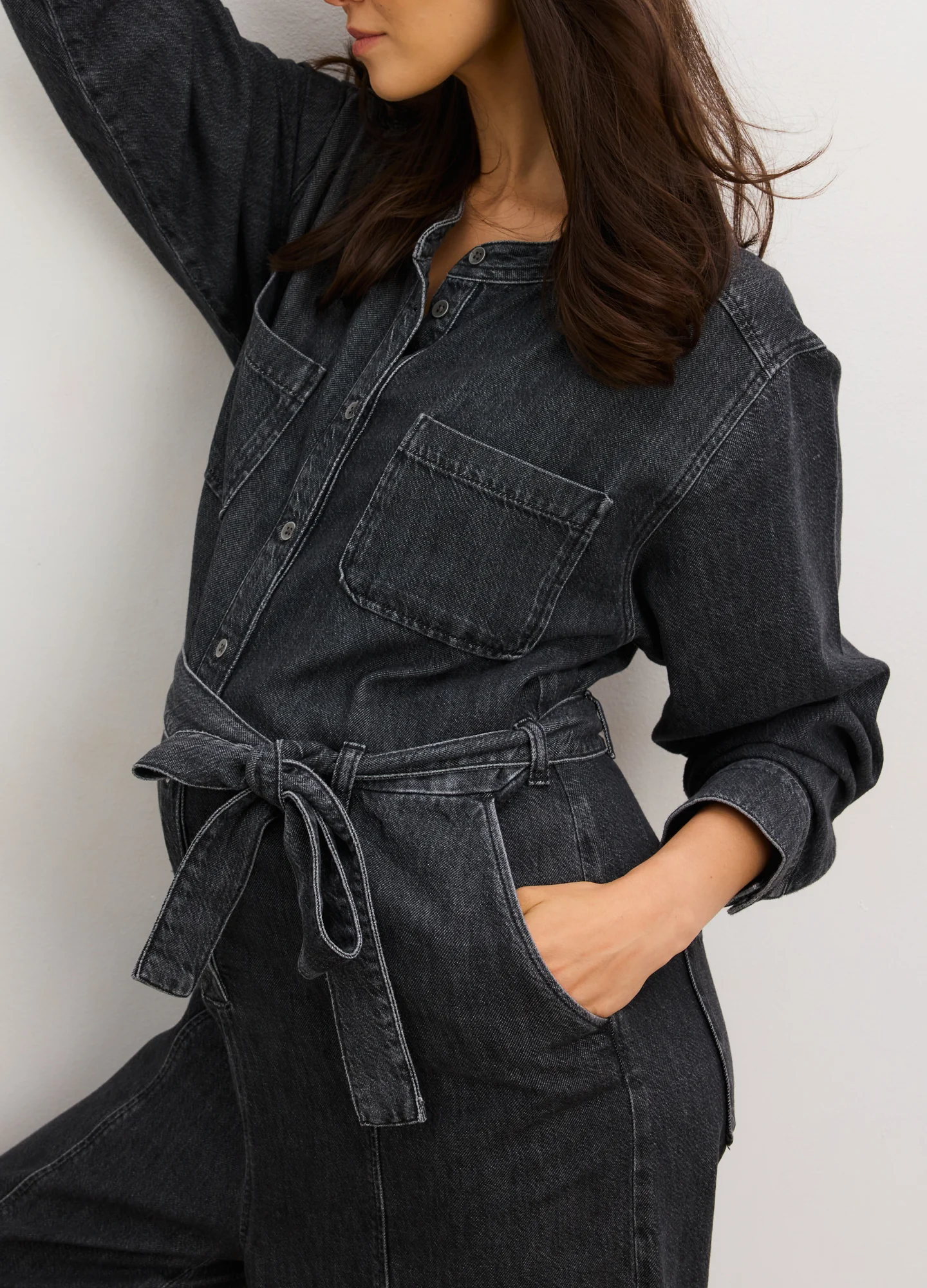 The Drapey Denim Jumpsuit - Image 6