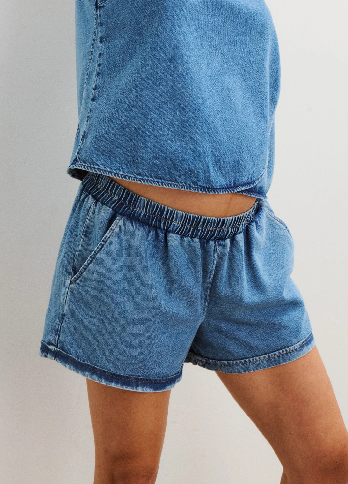 The Drapey Denim Short - Image 2