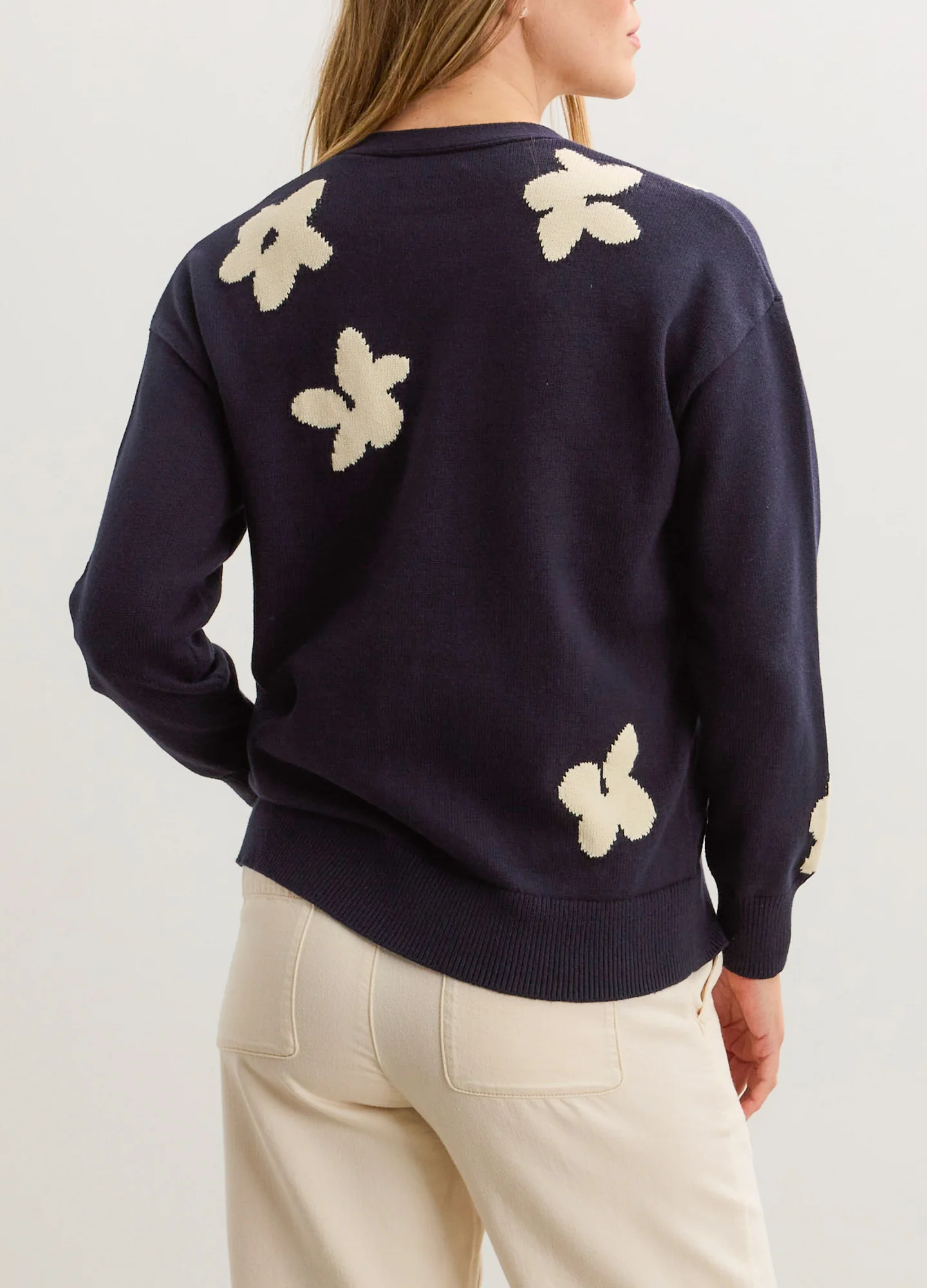 The Floral Jacquard Oversized Floral Cardigan - Image 4