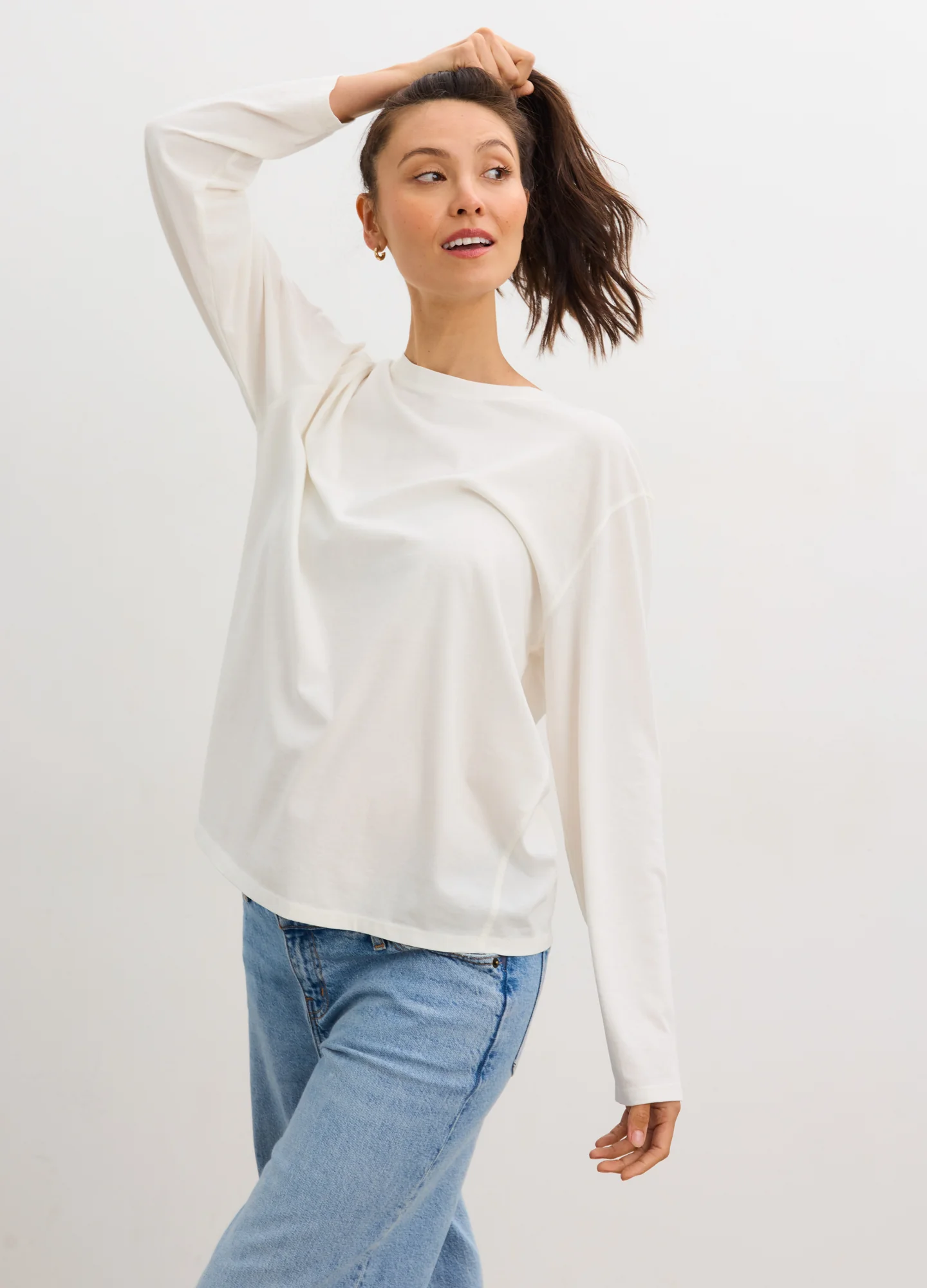 The Washed Cotton Long Sleeve Tshirt - Image 4
