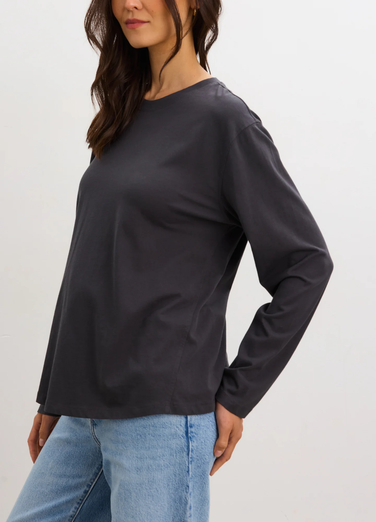 The Washed Cotton Long Sleeve Tshirt - Image 3