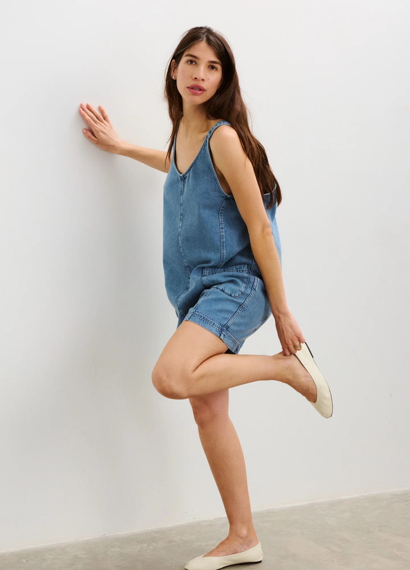 The Nora Denim Romper - Image 3