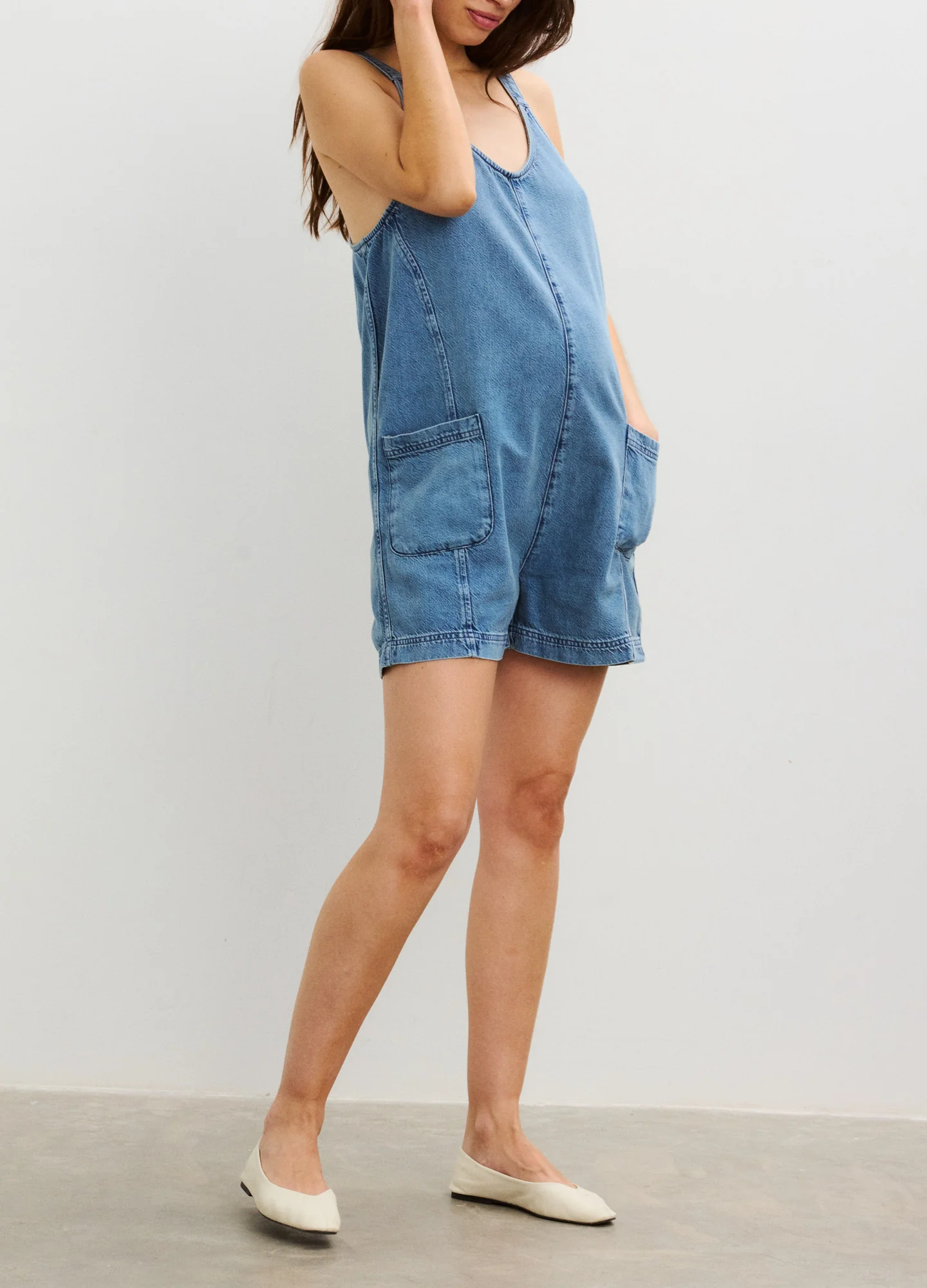 The Nora Denim Romper - Image 4