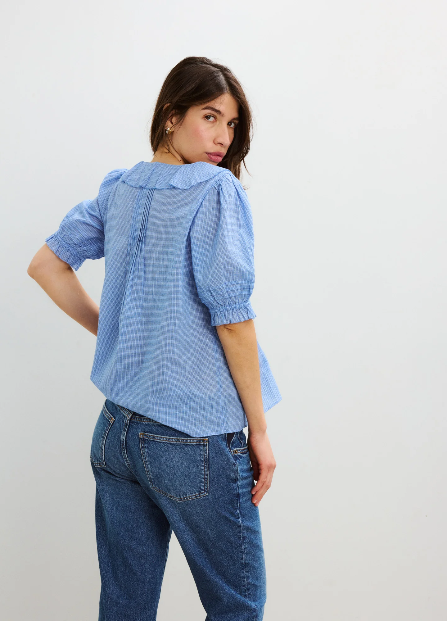 The Plaid Lou Lou Nursing Blouse - Image 4