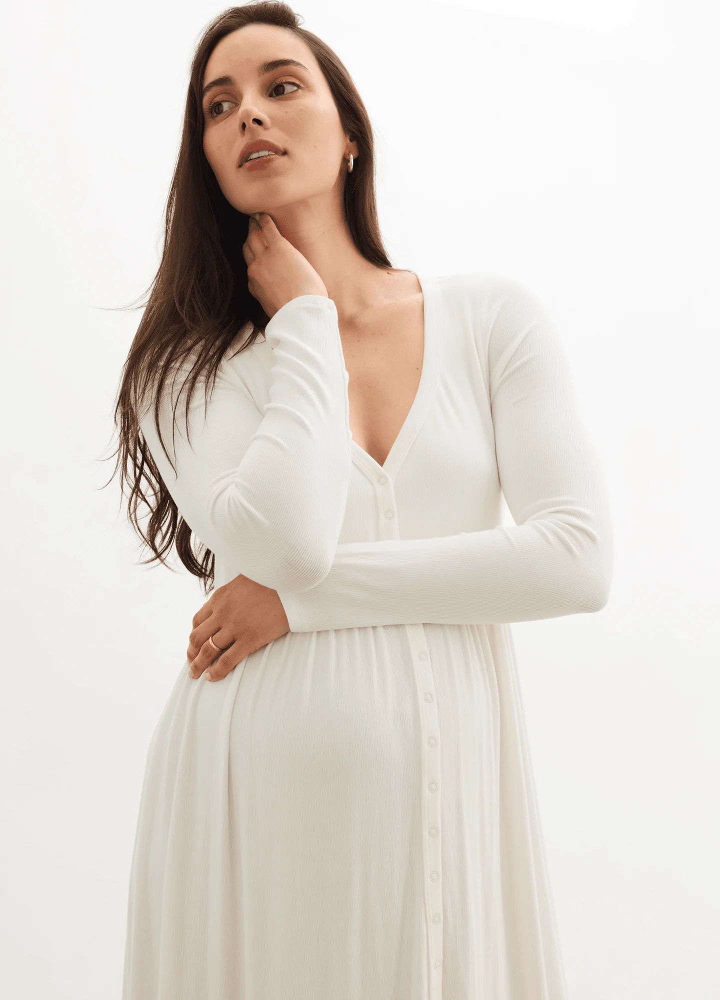 The Softest Rib Nursing Dress - Image 3