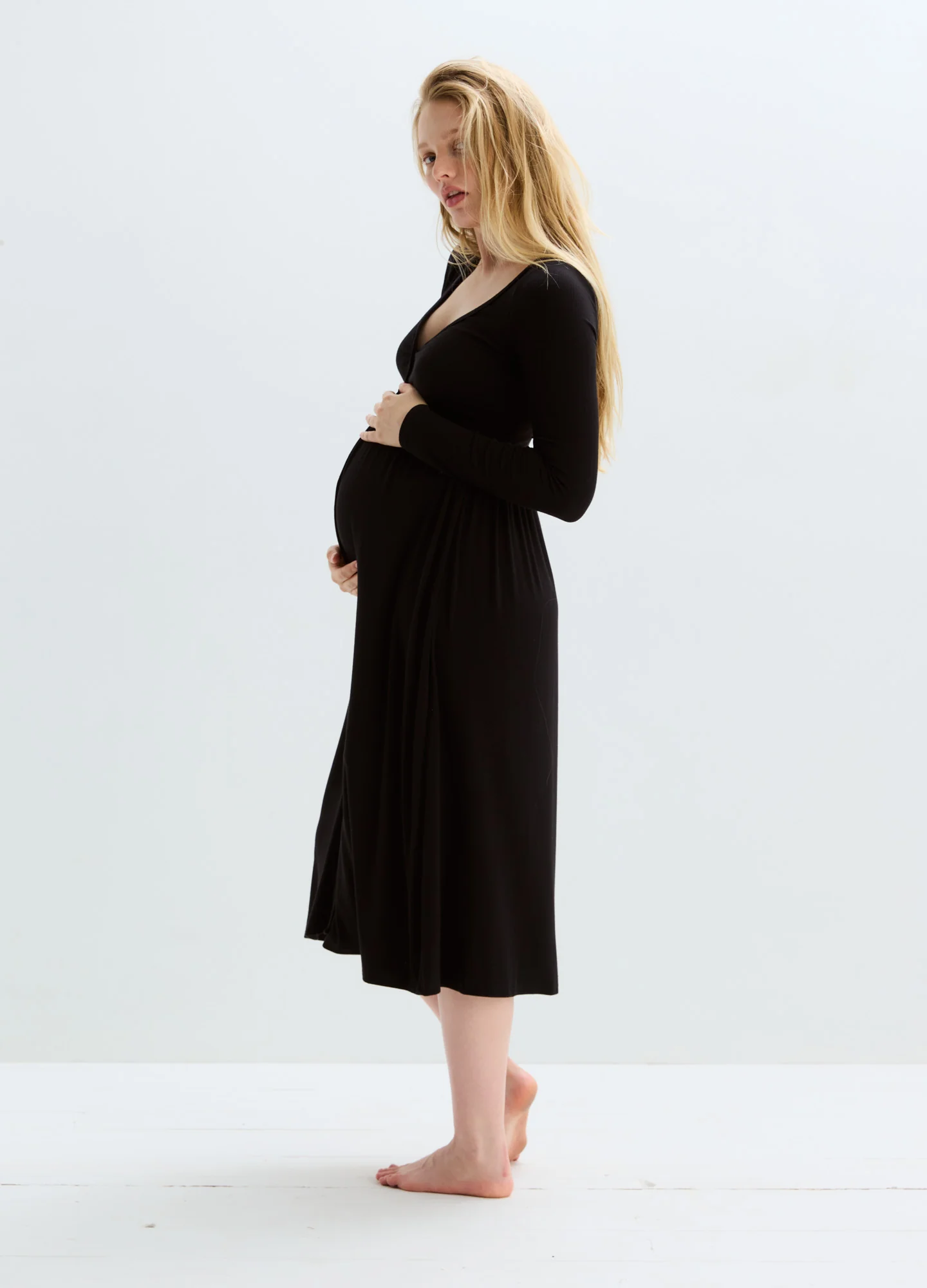 The Softest Rib Nursing Dress - Image 4