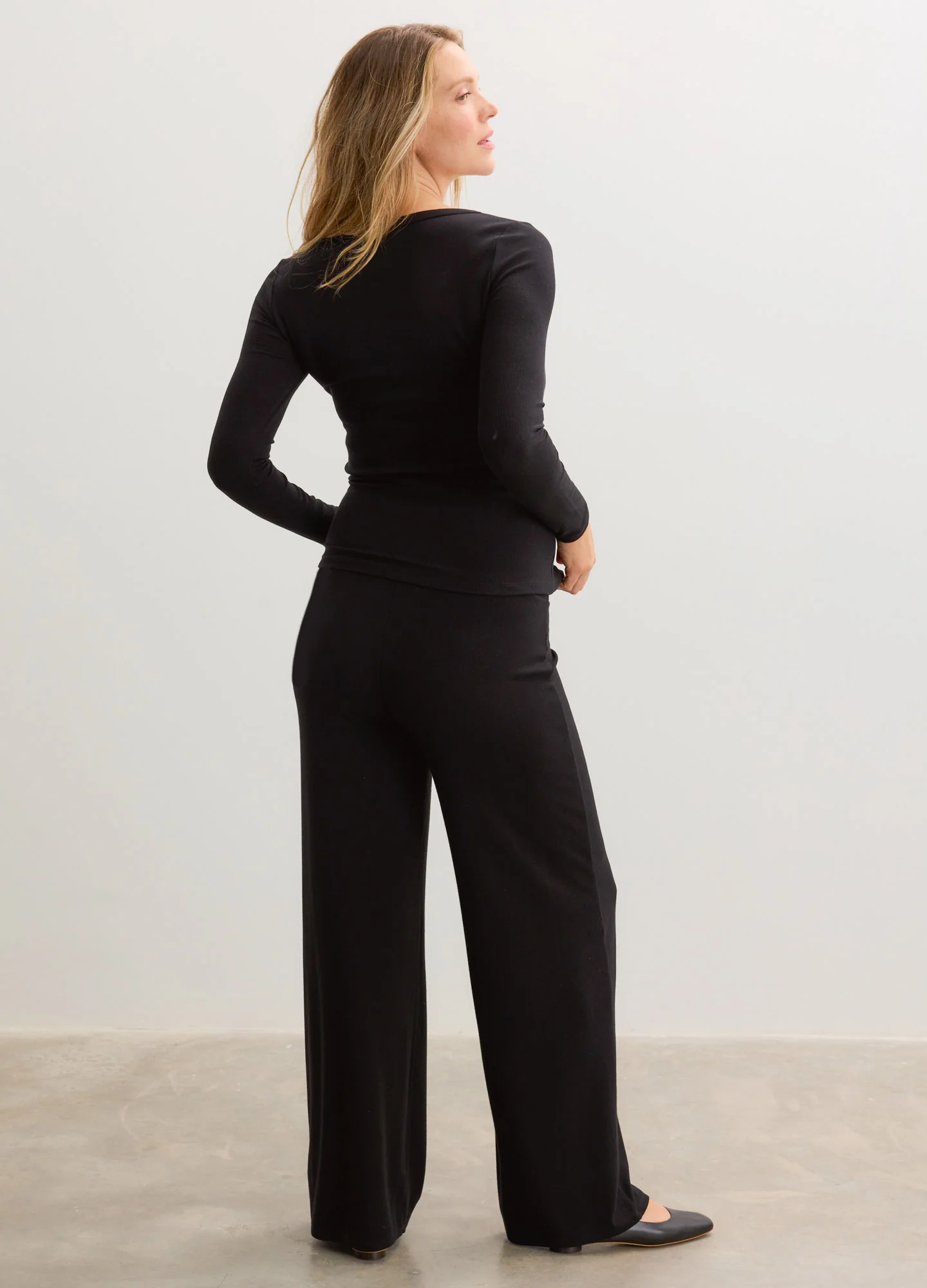The Softest Rib Over Under Relaxed Pant - Image 4