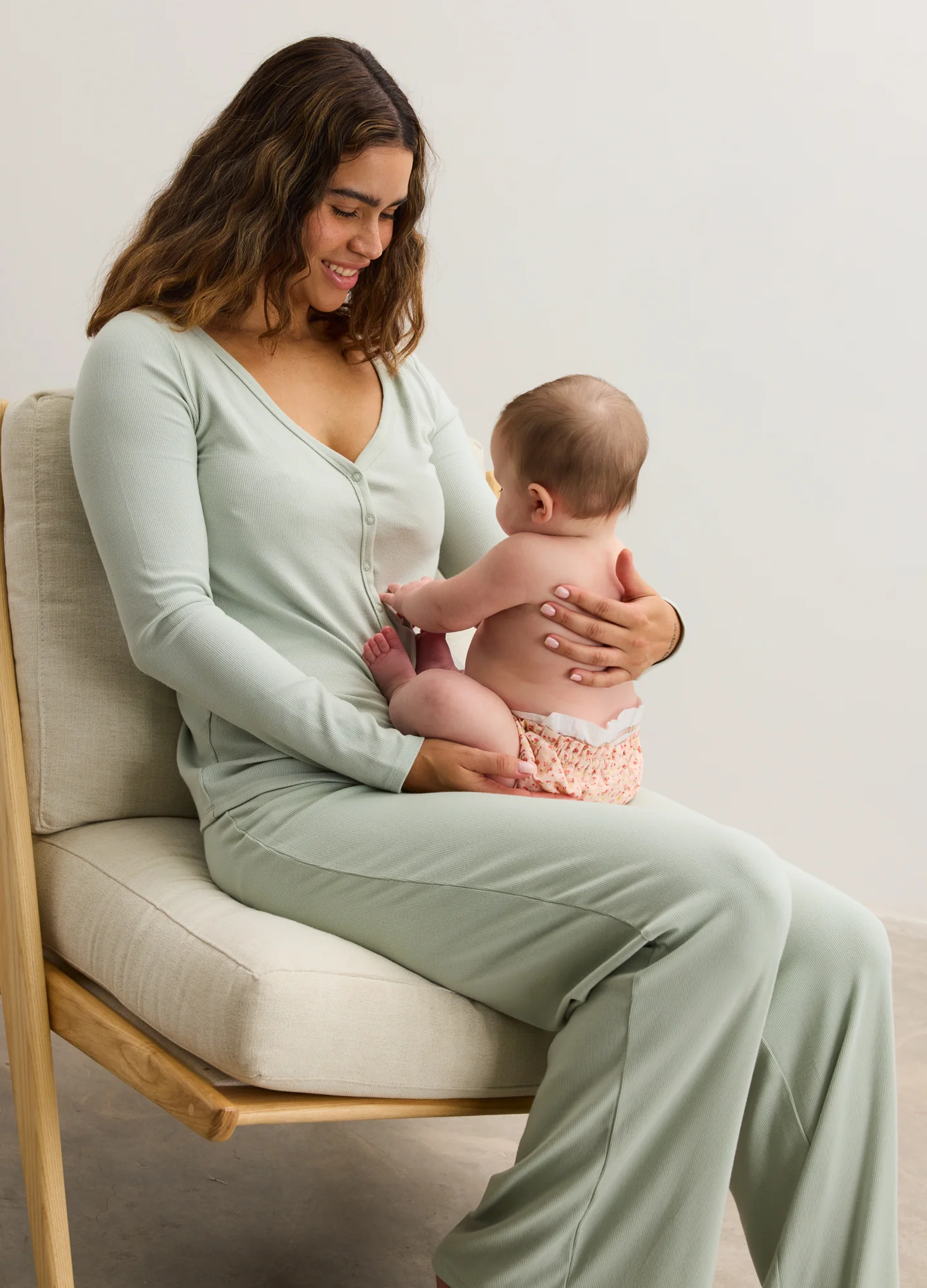 The Softest Rib Over Under Relaxed Pant - Image 3