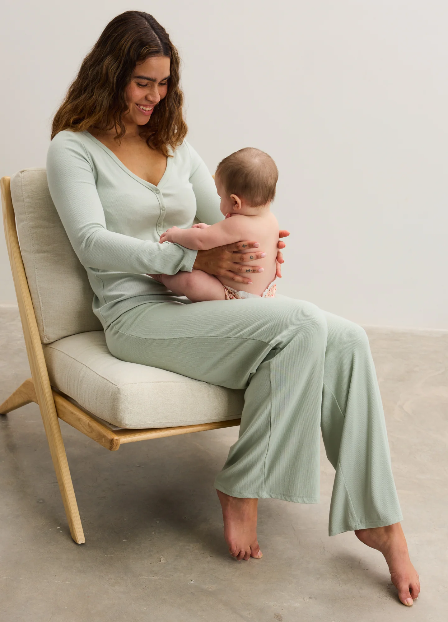 The Softest Rib Over Under Relaxed Pant - Image 6