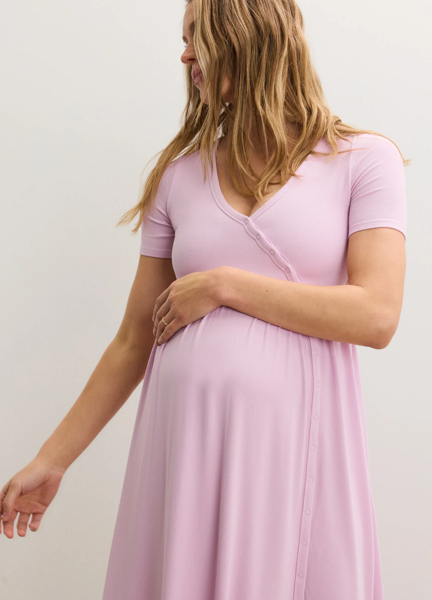 The Softest Rib Side Seam Nursing Maxi Dress - Image 3