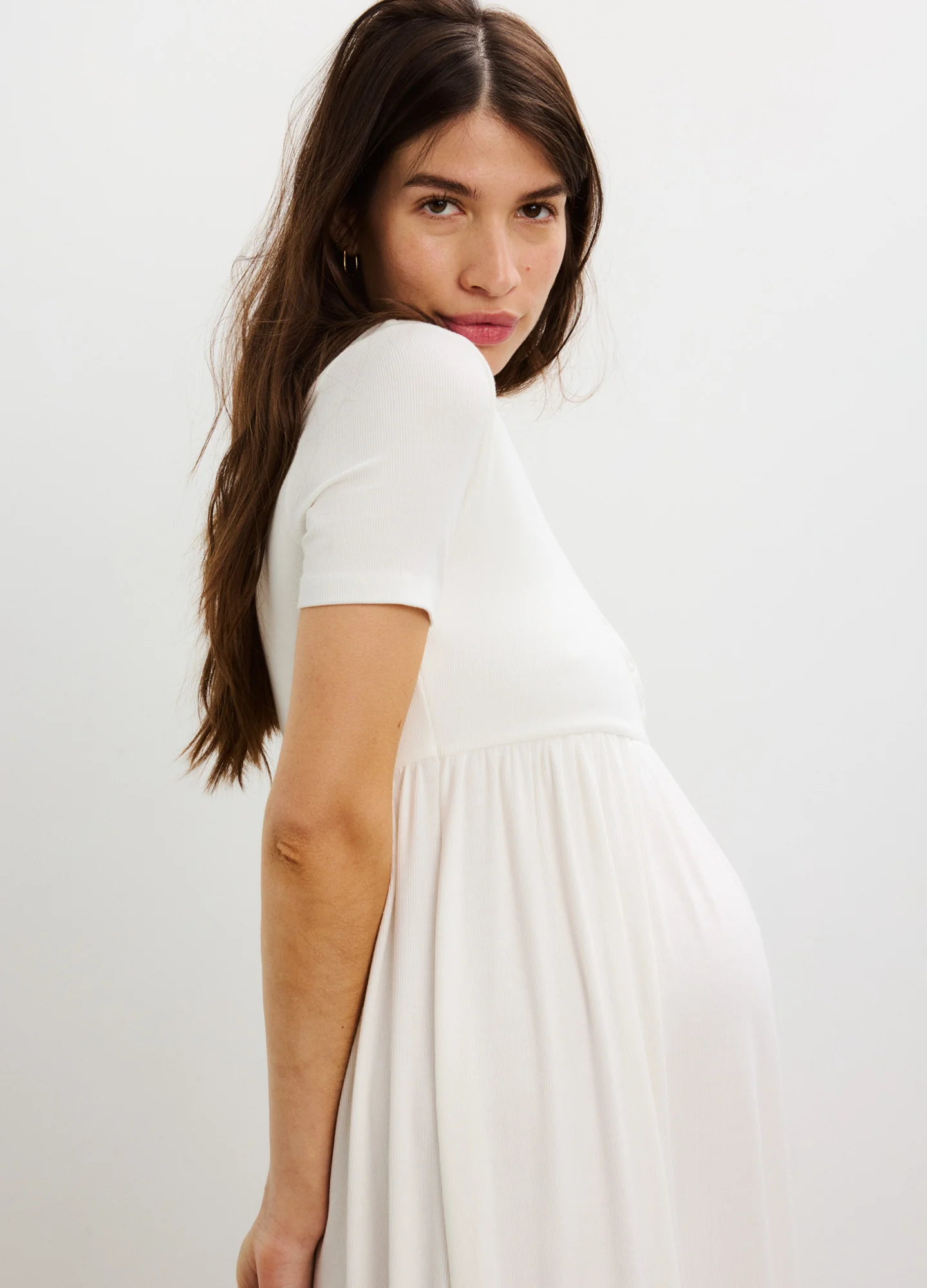 The Softest Rib Side Seam Nursing Maxi Dress - Image 4