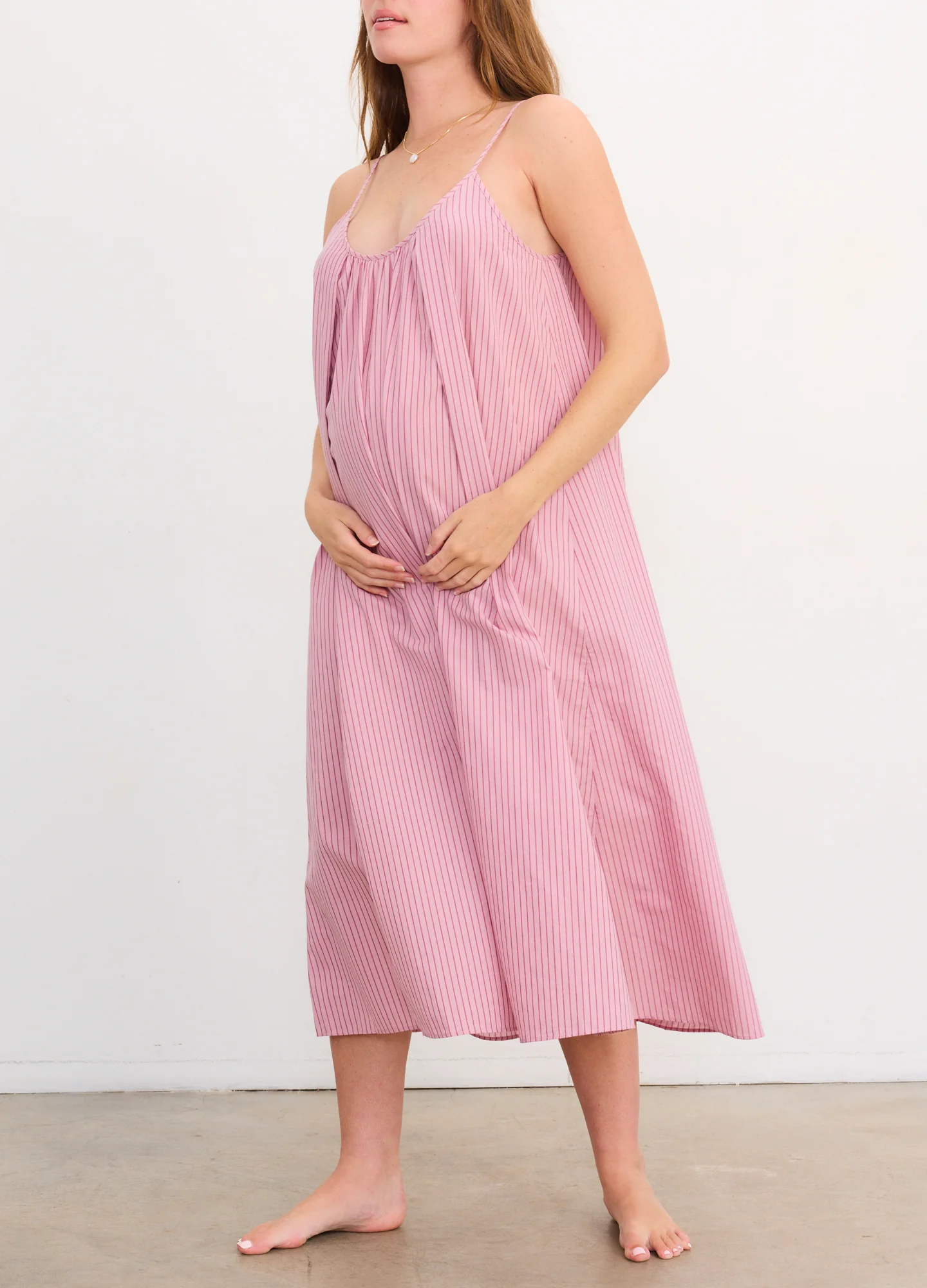 The Striped Cotton Nursing Nightgown - Image 3