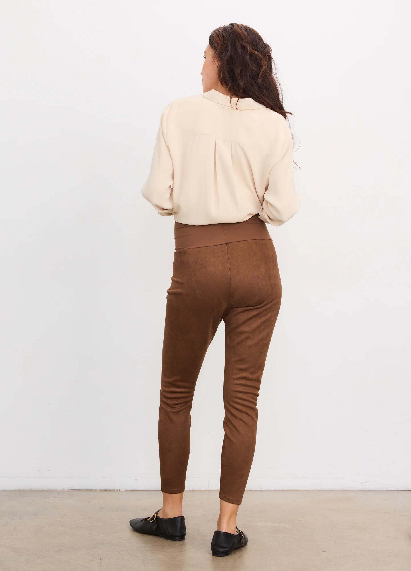 The Vegan Stretch Suede Before, During, And After Legging - Image 3